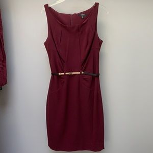 Classy Maroon Sheath Dress